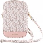 Guess PU G Cube Wallet Phone Bag Zipper růžové – Zboží Mobilmania