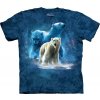 Pánské Tričko Pánské batikované triko The Mountain - Polar Collage modré