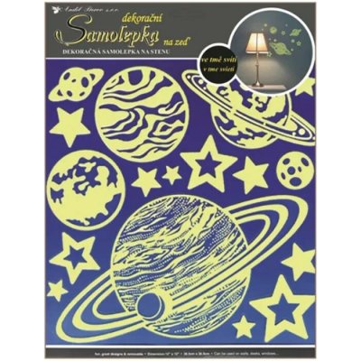 Anděl Samolepky na zeď Planety svítící ve tmě 32 x 31 cm – Hledejceny.cz