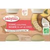 Dětský dezert a pudink BABYBIO Jablko banán s kokosovým mlékem 2 x 130 g