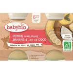 BABYBIO Jablko banán s kokosovým mlékem 2 x 130 g – Zboží Mobilmania