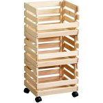 KESPER Stojan na brambory a ovoce, 3 díly, z borovicového dřeva, 37 x 80 x 30 cm 69581 – Zboží Dáma