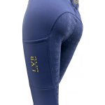 Zateplené jezdecké legíny s gripem NAVY – Zboží Dáma