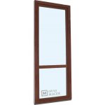 Kömmerling balkonové dveře 70 AD s příčkou levé ořech/ořech 80 x 240 cm s klikou+ PVC rám – Hledejceny.cz
