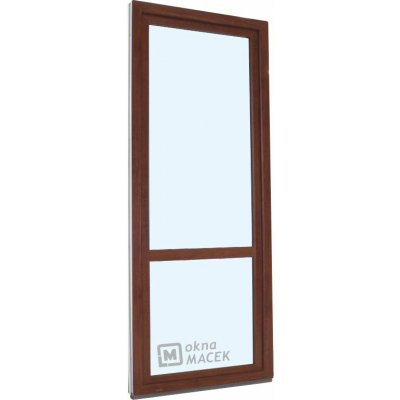 Kömmerling balkonové dveře 70 AD s příčkou levé ořech/ořech 80 x 240 cm s klikou+ PVC rám – Hledejceny.cz
