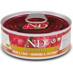 N&D Cat QUINOA Adult Herring & Coconut 80 g – Zboží Mobilmania