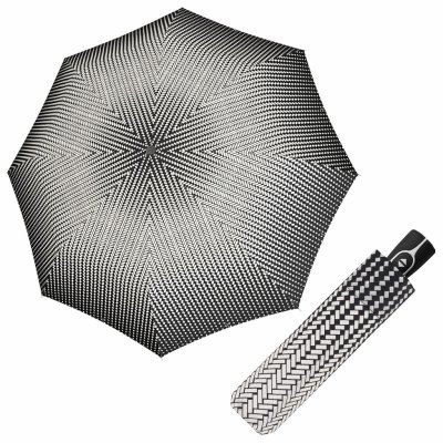 Doppler Fiber Magic Black&White Traced dámský plně automatický deštník černý – Zbozi.Blesk.cz