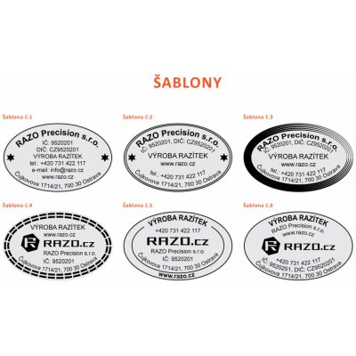 RAZO Štoček do razítka 55 x 35 mm ovál (O-3555; O-3555D) – Zboží Živě