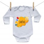 Boodyy Body s dlouhým rukávem Oranžová bublina se jménem dítěte – Zboží Dáma