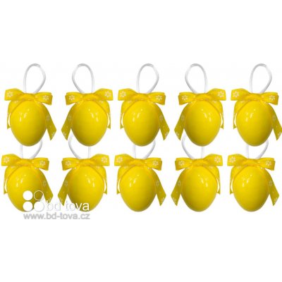 BD-TOVA Vajíčko lakované žluté závěs 10 ks – Sleviste.cz