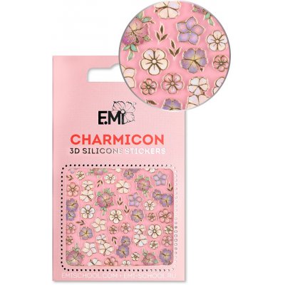 E.Mi Charmicon 3D Silicone Stickers 134 Flowers MIX samolepka – Zboží Dáma