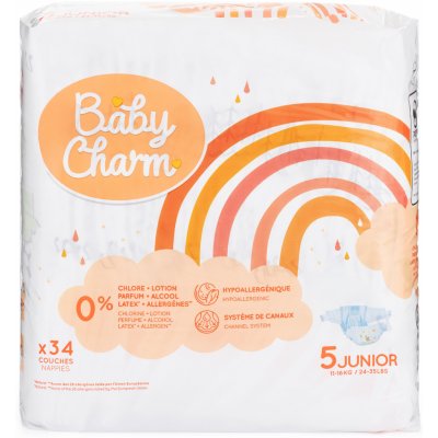 Baby Charm Super Dry Flex 5 Junior 11-16 kg 34 ks