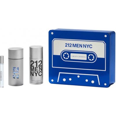 Carolina Herrera 212 NYC Men EDT 100 ml + EDT 10 ml + deospray 150 ml dárková sada – Zbozi.Blesk.cz