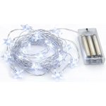 DECOLED LED světýlka na baterie, hvězdičky, 2,3 m, ledově bílá, 20 diod, drátek, IP20 interiér, 3 × AA – Hledejceny.cz
