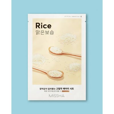 Missha Plátýnková pleťová maska Airy Fit Sheet Mask Rice - 19 g 1 ks – Zbozi.Blesk.cz