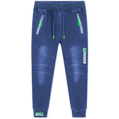 Kugo zateplené kalhoty s imitací riflí modrá – Zboží Dáma