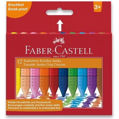 Faber-Castell Colour Grip Voskové pastelky Jumbo 12 barev – Zboží Mobilmania