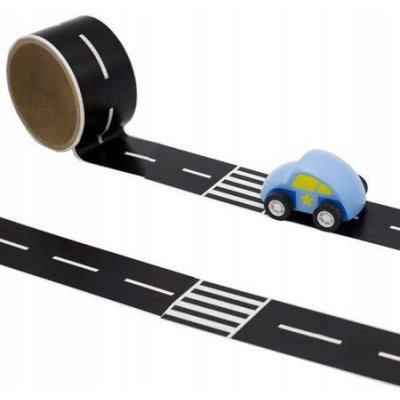 Bigjigs Toys Lepící páska cesta s autíčkem – Zboží Dáma