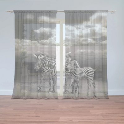 Sablio Záclony Zebry: 2ks 150x250cm – Hledejceny.cz