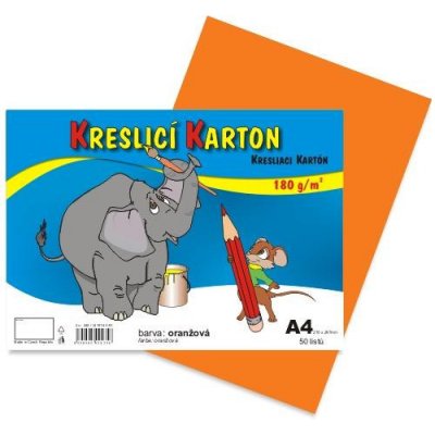 Stepa Kreslící karton A4 50ks 180g oranžový – Hledejceny.cz