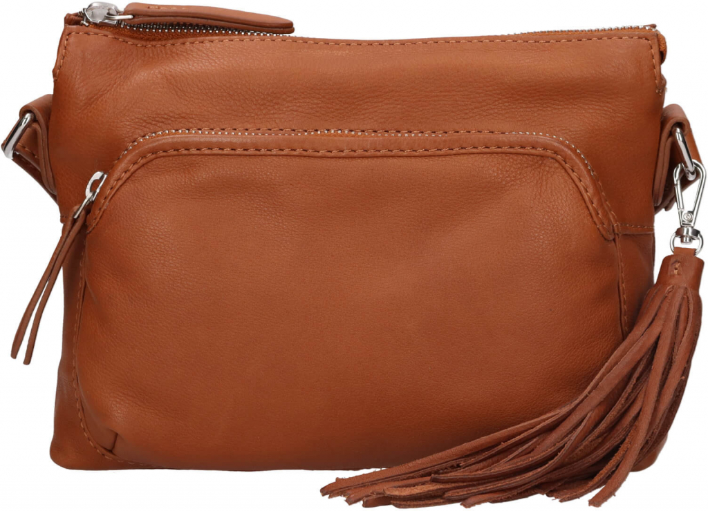 Dámska kožená crossbody kabelka The Trend Emma koňak