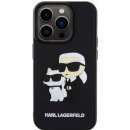 Karl Lagerfeld 3D Rubber Karl and Choupette iPhone 15 Pro černé