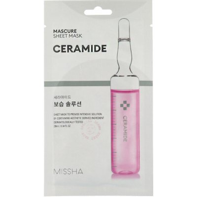Missha Mascure Moisture Barrier Solution Sheet Mask hydratační pleťová maska s ceramidem 27 ml – Zboží Dáma