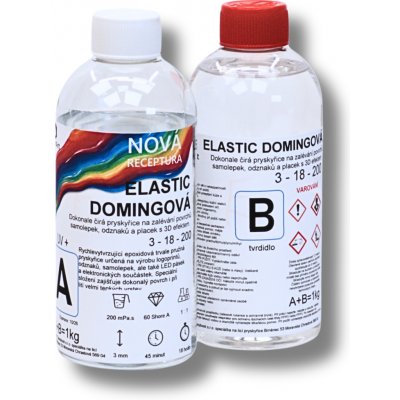 ELASTIC Domingová pryskyřice 3-18-200 A+B: 1 kg – Zboží Mobilmania