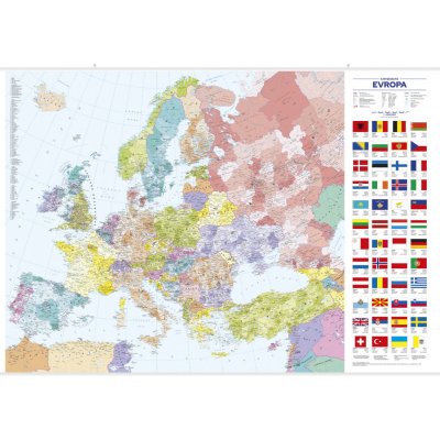 Kartografie PRAHA, a. s. Evropa – administrativní dělení – nástěnná mapa – Zboží Mobilmania