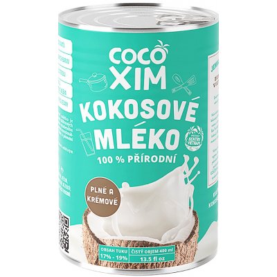 Cocoxim Kokosové mléko na vaření bez konzervantů 400 ml – Zboží Dáma