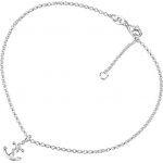 SILVEGO stříbrný řetízek na nohu Vesper s kotvou ZTD26509 – Zboží Mobilmania