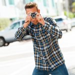 Blancheporte Extra dlouhá flanelová košile s kostkovaným vzorem khaki – Zboží Mobilmania