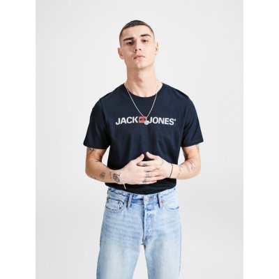 Jack & Jones tričko s potiskem modré – Zboží Mobilmania