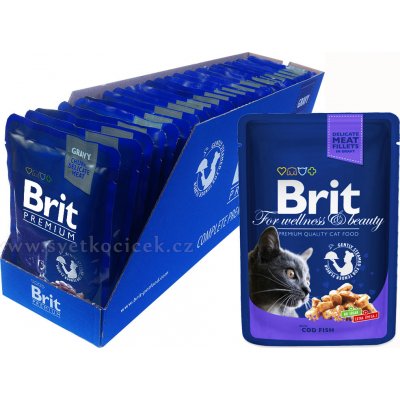 Brit cat Premium Cod Fish 24 x 100 g – Zboží Mobilmania