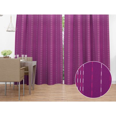 Biante Bavlněný závěs Olivia OL-002 Proužky na fialovém 140x150 cm – Hledejceny.cz