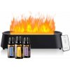 Aroma difuzér Zdravko Relax USB difuzér Fire černý + DoTERRA Trio esenciálních olejů 3 x 5 ml