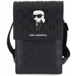Pouzdro Karl Lagerfeld Saffiano Monogram Wallet Phone Bag Ikonik NFT černé – Hledejceny.cz