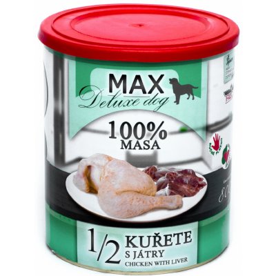 Max Deluxe 1/2 KUŘETE S JÁTRY 0,8 kg – Zbozi.Blesk.cz