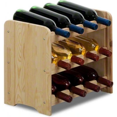 WAMAR Regál na víno Woody 12 Open – Zboží Mobilmania