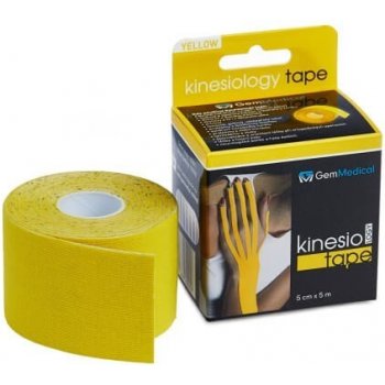 GemMedical Kinesiology Tape bavlněný žlutá 5cm x 5m