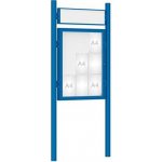 PROCITY Venkovní vitrína model 1000 9 x A4, modrá, včetně sloupků a záhlaví | Zboží Auto