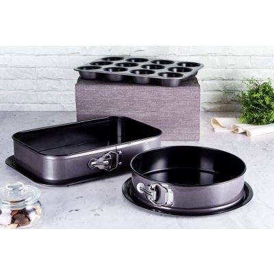 BerlingerHaus Forma na muffiny s titanovým povrchem 12 ks Carbon PRO Line 35x26,5x3 cm BH-1821