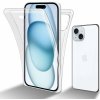 Pouzdro a kryt na mobilní telefon Apple Cadorabo pouzdro pro Apple iPhone 15 PLUS v TRANSPARENTNÍM provedení 360° ochrana celého těla zepředu i zezadu, všestranná ochrana s ochranou displeje TPU pouzdro na mobilní telefon