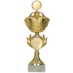 Kovový pohár s poklicí Zlatý 22 cm 10 cm – Sleviste.cz