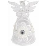 DECOLED Skleněný anděl 7 × 11 cm čiré sklo – Hledejceny.cz