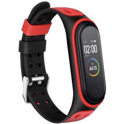 Xiaomi Mi Band 5/6 náhradní náramek Jemný silikon Černo červená MBSCZ-JS5CC – Sleviste.cz