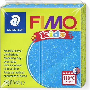 Fimo Staedtler kids modrá se třpytkami 42 g