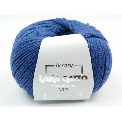 Lana Gatto pletací příze vlna merino kašmír VIP modrá – Zboží Mobilmania