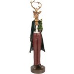 Vánoční dekorace figurka jelení muž se stromečkem - 9*9*37 cm - Clayre & Eef – Hledejceny.cz