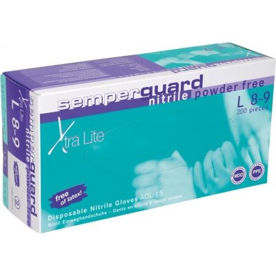 SEMPERGUARD Xtra Lite nitril nepudrované modré 200 ks – Zboží Dáma